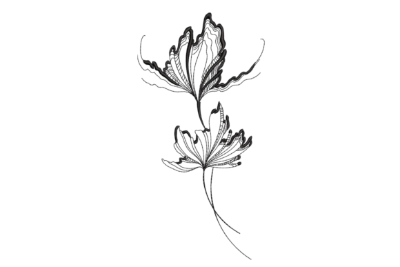 Abstract Floral Linework